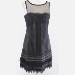 BCBG Celia black lace/mesh dress stunning